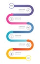 Infographics road timeline with 6 data template. Vector illustration abstract background. Can be used for workflow layout, Royalty Free Stock Photo