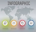 Infographics cloud technologies Royalty Free Stock Photo