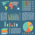 Infographics Set World Map Of People.