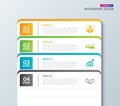 Infographics tab in horizontal paper index with 4 data template.