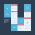 Infographics template. Menu options elements