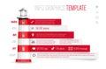 Infographics template with red-white lighthouse Royalty Free Stock Photo