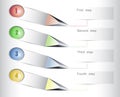 Infographics template for webdesign with colorful