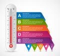 Infographics thermometer design template.