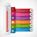 Infographics thermometer design template.