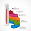 Infographics thermometer design template.