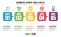 Infographics timeline colorful design template for business concept. Vector illustrator Royalty Free Stock Photo