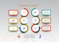 Infographics timeline design template for business concept and icons Royalty Free Stock Photo