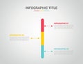 Infographics timeline vertical with 3 or three step process option title - vector