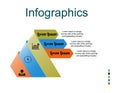 Infographics triangle deployed Royalty Free Stock Photo