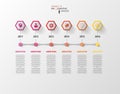 Infographics vector design template. Timeline concept