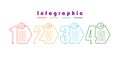 Infographics. Vector template four stages. For web page design, charts, graphs, business plan and Finance, reporting and visual
