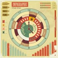 Infographics vintage elements - work time concept