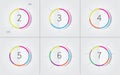 Infogrpahics circles set with color border