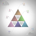 Infogrphic triangle for data presentation