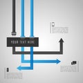 Inforgraphic connection template with arrows