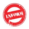 Inform rubber stamp