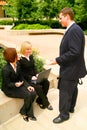 Informal Meeting Outdoor Royalty Free Stock Photo