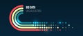 Information analytics concept. Sorting data. Vector Waves technology background. Abstract stream information with lines array and Royalty Free Stock Photo