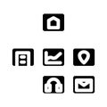information architecture ux ui design glyph icon vector illustration