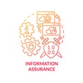 Information assurance red gradient concept icon Royalty Free Stock Photo