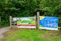 Information banner about social distancing on The Wirral Way