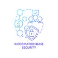 Information base security blue gradient concept icon