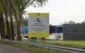Information billboard about the A16 construction to the A13 named Groene Boog