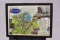 Watchet, UK: information billboard of the harbour town in Somerset