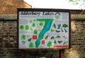 Information board at Adderbury Lakes, Oxfordshire, UK - display of nature and animals. Royalty Free Stock Photo