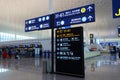 Information board in Asian airport