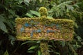 Information board in Bosque Nuboso National Park near Santa Elena in Costa Rica Royalty Free Stock Photo