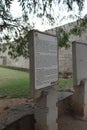 Information board at Elephant Stable at Hampi, Karnataka - archaeological site in India - India tourism Royalty Free Stock Photo