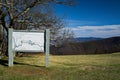 An information board located at Rock Knob, Blue Ridge Parkway, Virginia, USA. Royalty Free Stock Photo