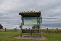 Information board at Waihi beach, New Zealand