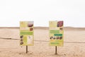 Information boards for lichen fields in the Namib Desert