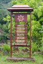 information boards or symbols to remind tourists to always maintain cleanliness