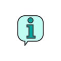 Information bubble filled outline icon