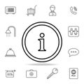 information button icon. Element of simple icon for websites, web design, mobile app, info graphics. Thin line icon for website Royalty Free Stock Photo