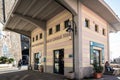 Information center of Cinque Terre National park at train station of Riomaggiore town, Italy Royalty Free Stock Photo