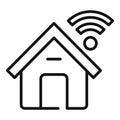 Information cloud internet home icon outline vector. Admin online