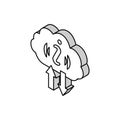 information cloud storage isometric icon vector illustration Royalty Free Stock Photo