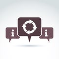 Information collecting and exchange theme icon, dialog speech bu Royalty Free Stock Photo