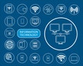 ICT icons set Royalty Free Stock Photo