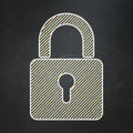 Information concept: Closed Padlock on chalkboard Royalty Free Stock Photo