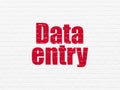 Information concept: Data Entry on wall background Royalty Free Stock Photo