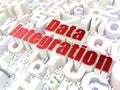 Information concept: Data Integration on alphabet background Royalty Free Stock Photo