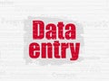 Information concept: Data Entry on wall background Royalty Free Stock Photo