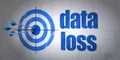 Information concept: target and Data Loss on wall background Royalty Free Stock Photo