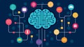 Information coursed through the digital brains circuits each node working in sync to analyze and make sense of it